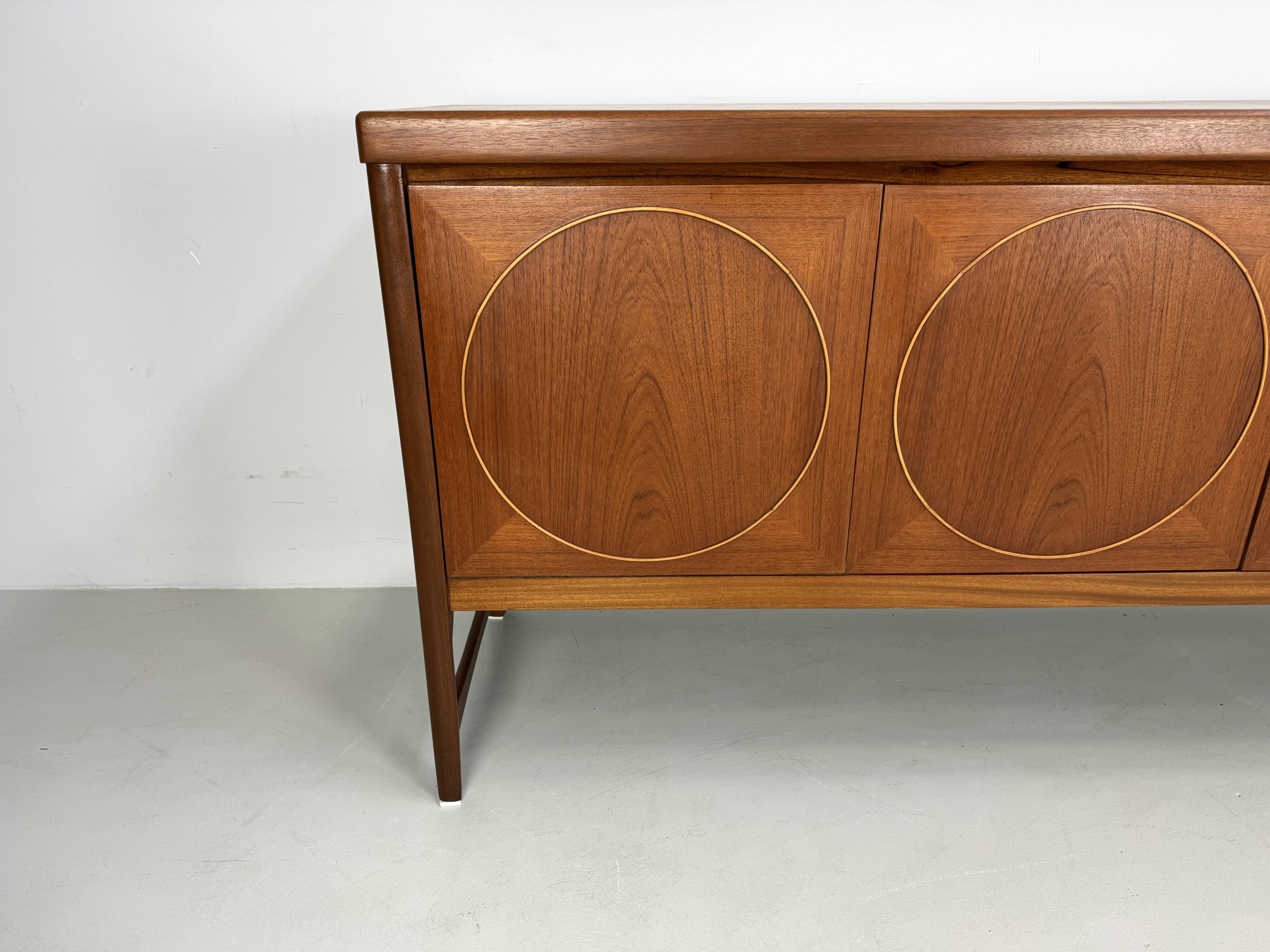 Unique vintage teak sideboard from the 1960s, produced by Nathan, model "Ci