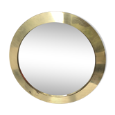 Miroir rond en laiton acier doré 66 x 66 cm