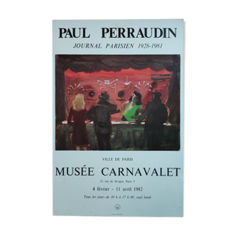 Affiche exposition 1982 Musée Carnavalet, Paul Perraudin