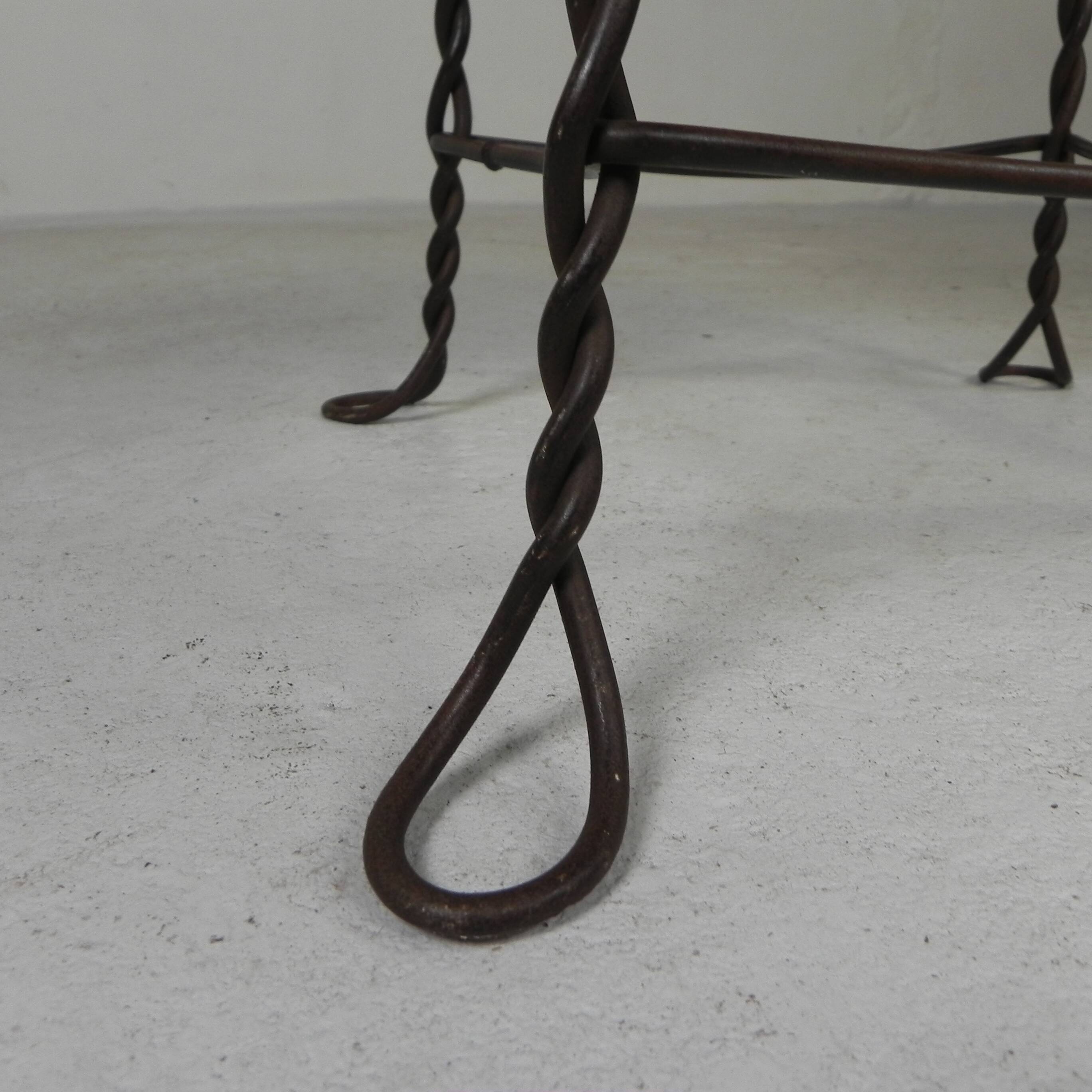 Graceful American steel chair for an ice cream shop, 1940s.