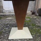 Tolix table in metal / central leg design – 80 x 80 x 80 cm / 20th century