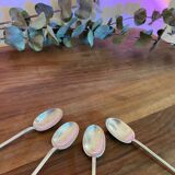 Lot of 5 solid English silver coffee spoons
