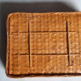 Basket covered Asian rattan