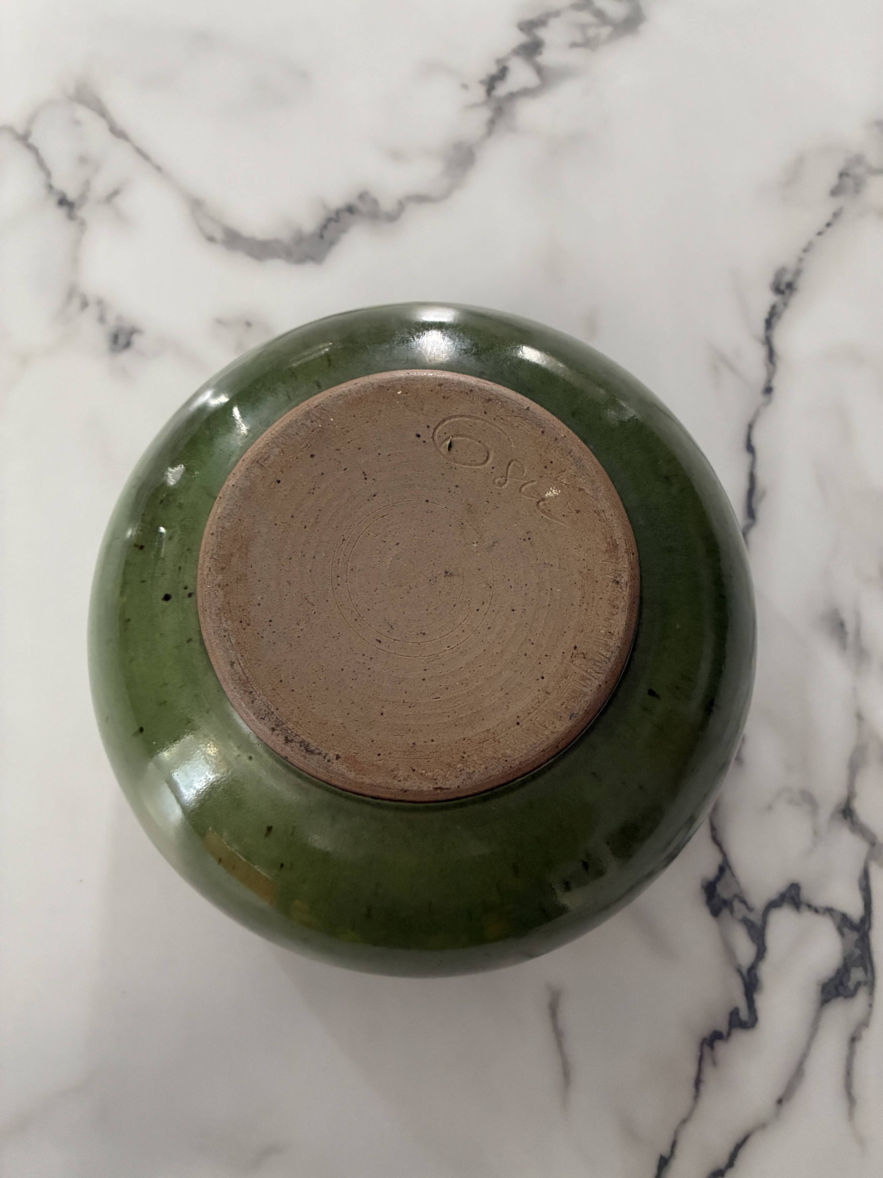 Glazed stoneware salad bowl Poterie du Der