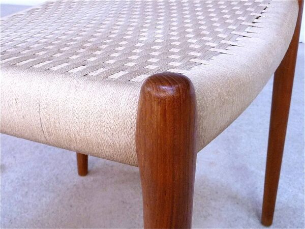 Chaises de salle à manger en teck modèle 83 par Niels Otto Møller pour J.L. Møller, ensemble de 6.