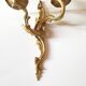 Pair of wall lamp in gilded bronze XXth style Louis XV France