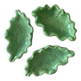 Set of 3 Vallauris cups - Green leaves