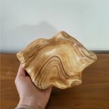 Ceramic pocket tray imitation wood Vallauris