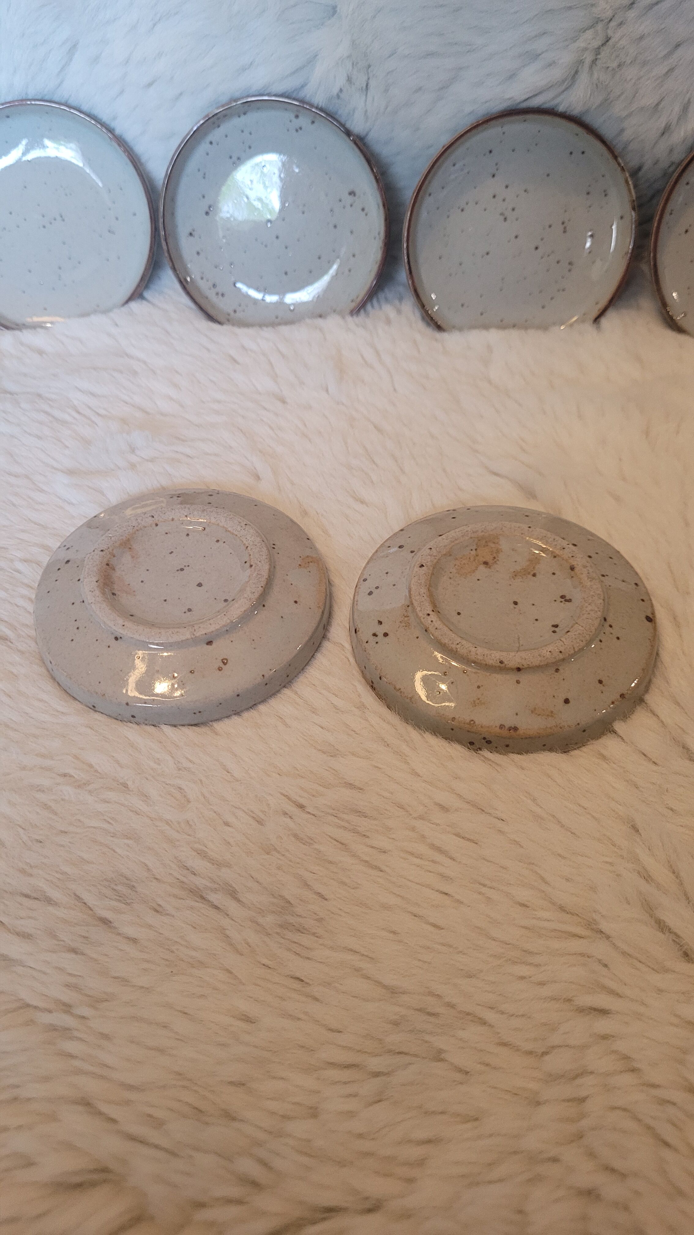 Vintage stoneware cute plates