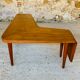 Vintage Scandinavian boomerang coffee table with folding extensions by Samcom, 1960