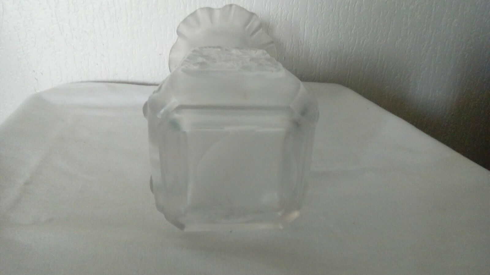 Vase in molded glass and depoli decor chimere art nouveau