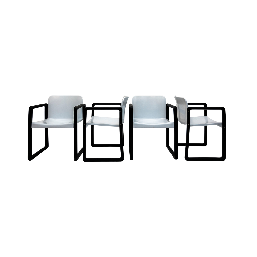 Set of 4 Ypsilon chairs by Just Meijer for Kembo, Holland, 1970s