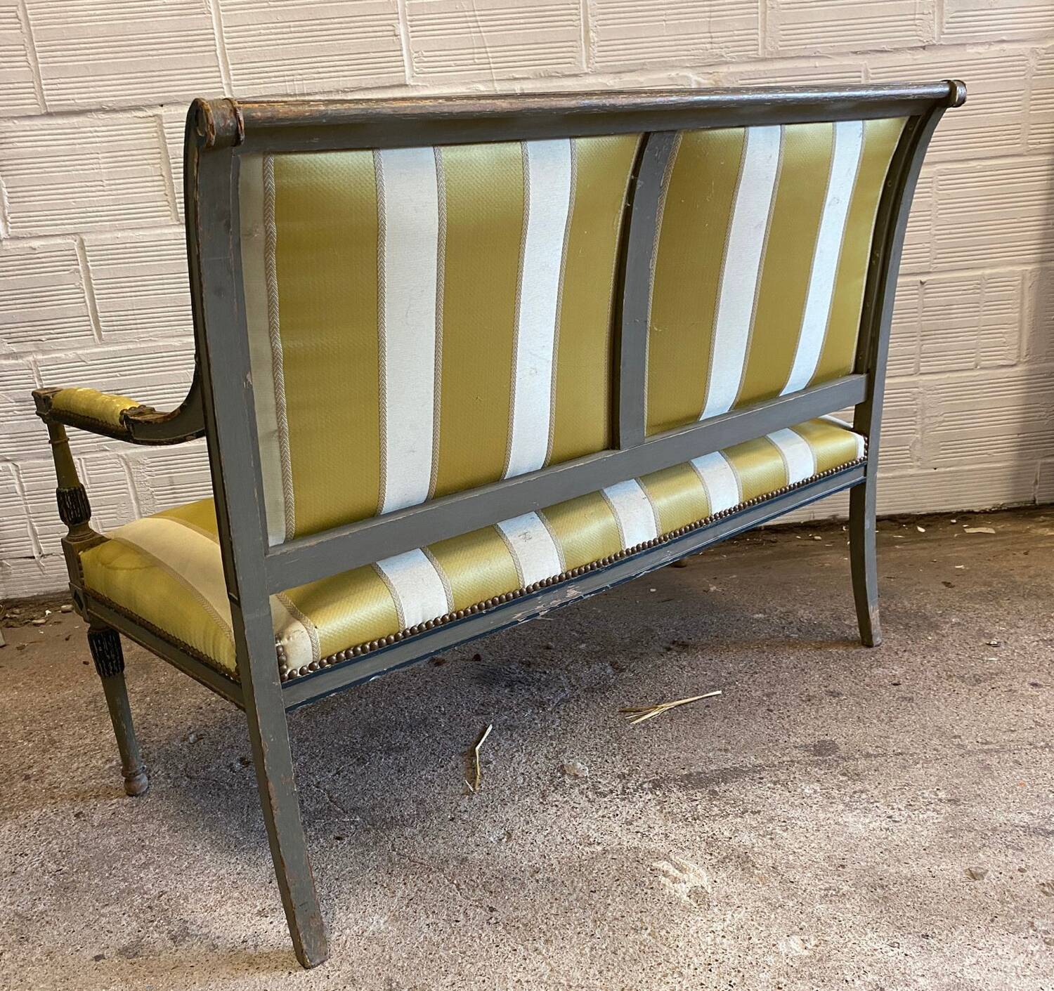 Louis XVI style yellow sofa