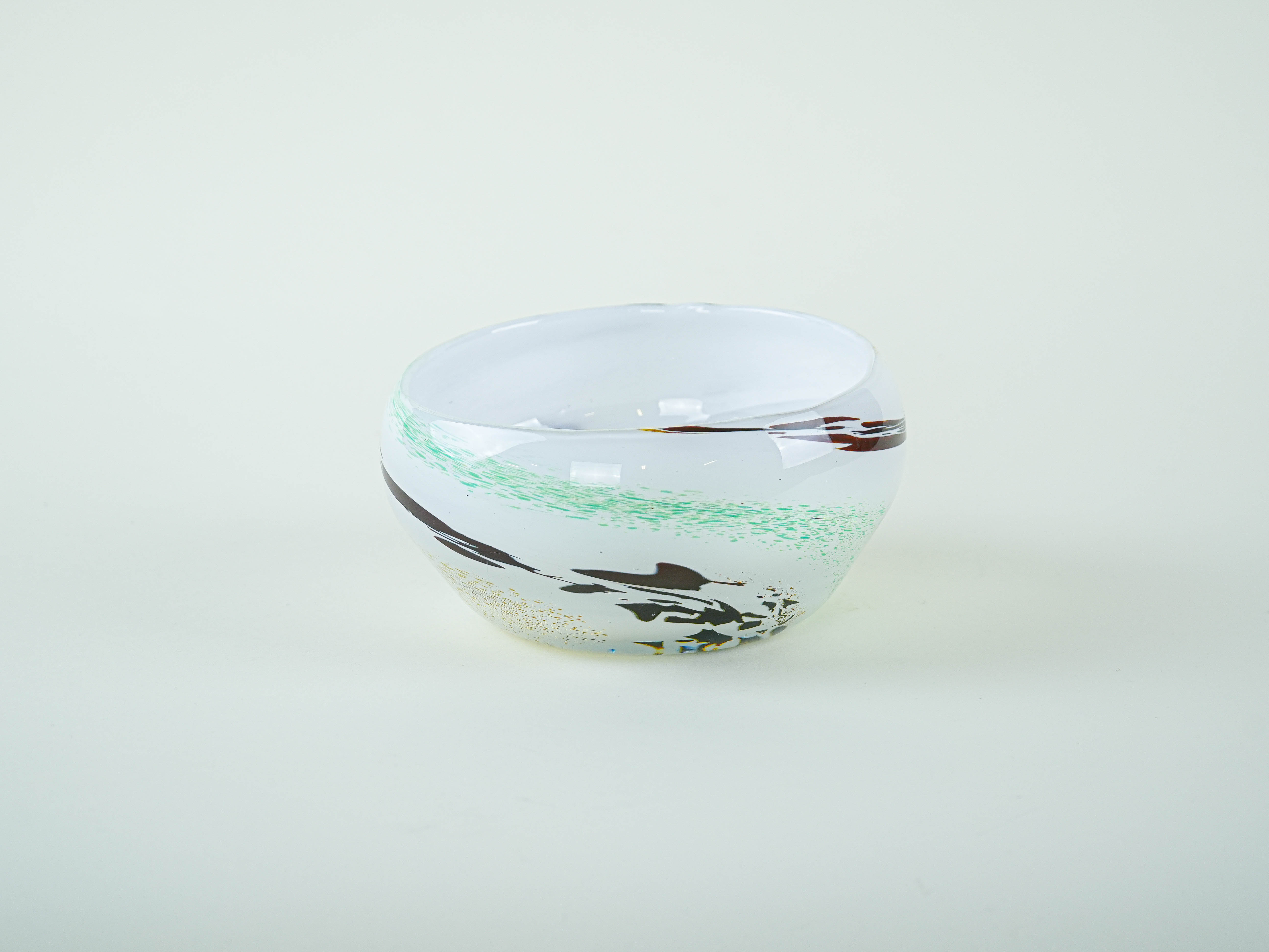 Glass bowl, Danish design, 1970s, made in Denmark