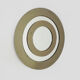 Beveled mirror round smoked glass with 2 shades, Italy