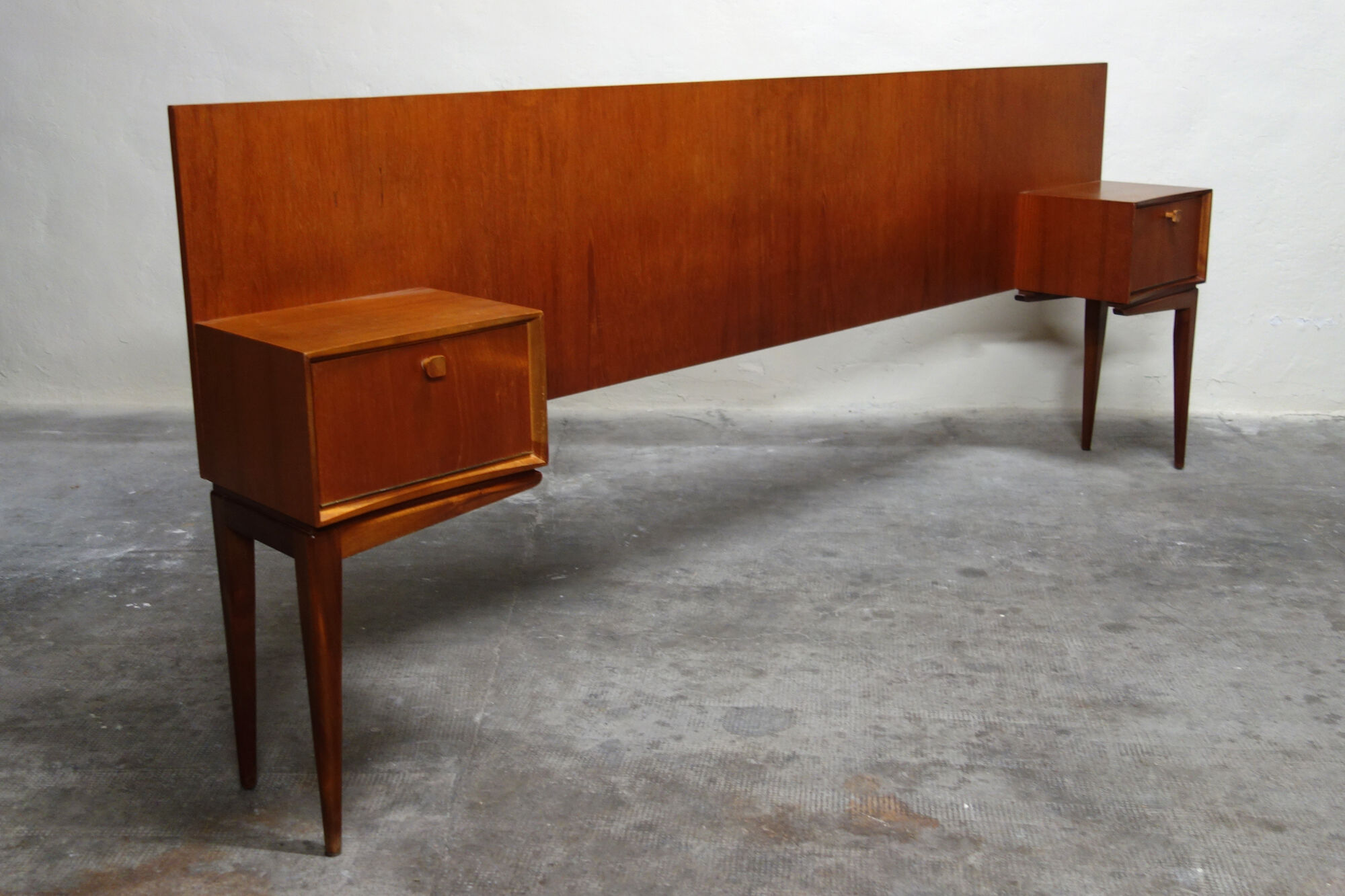 McIntosh vintage teak Scandinavian headboard, 1960