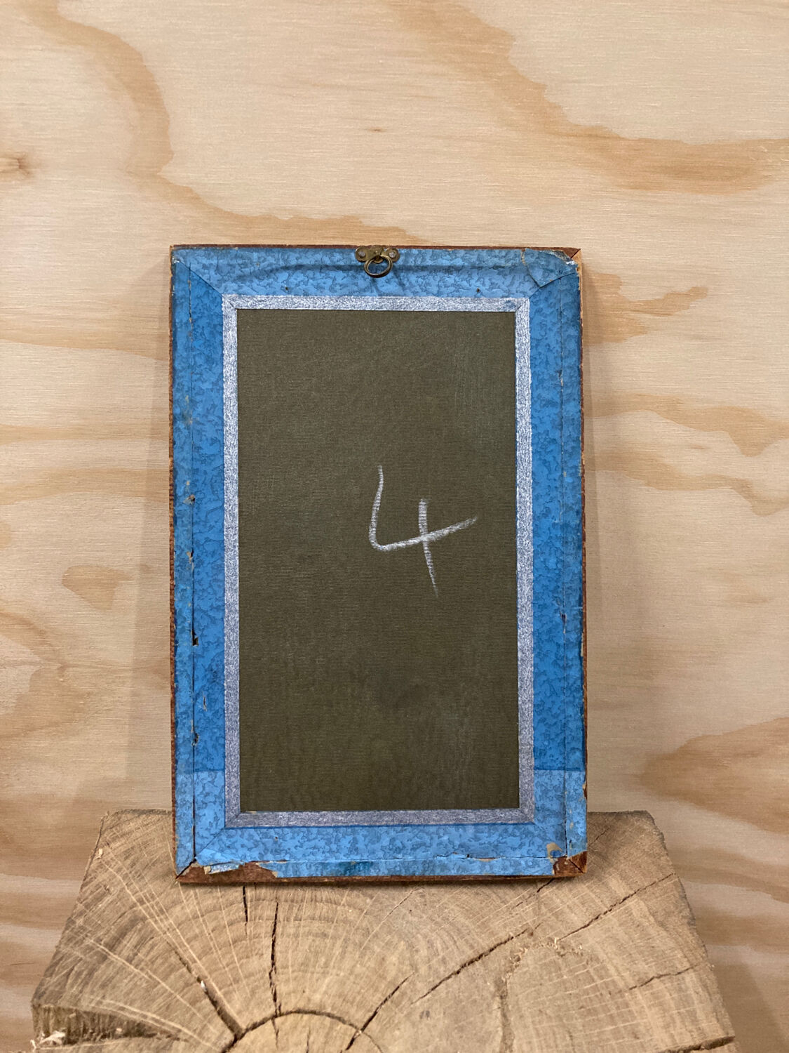 Portrait 19th young woman romantic marquetry frame