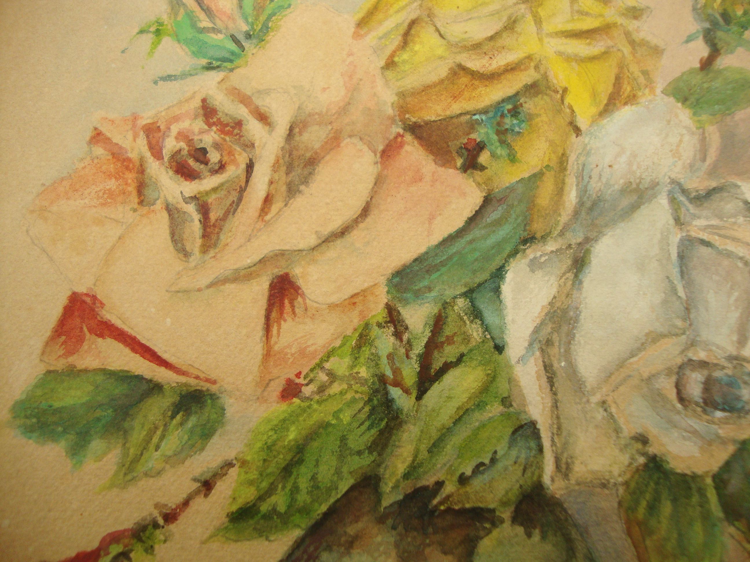 Ancient bouquet of roses