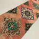 Distressed Turkish Runner 380x72 cm wool Vintage Tribal Rug Pink Green