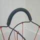 Vintage black metal magazine rack with red scoubidou - 1960s