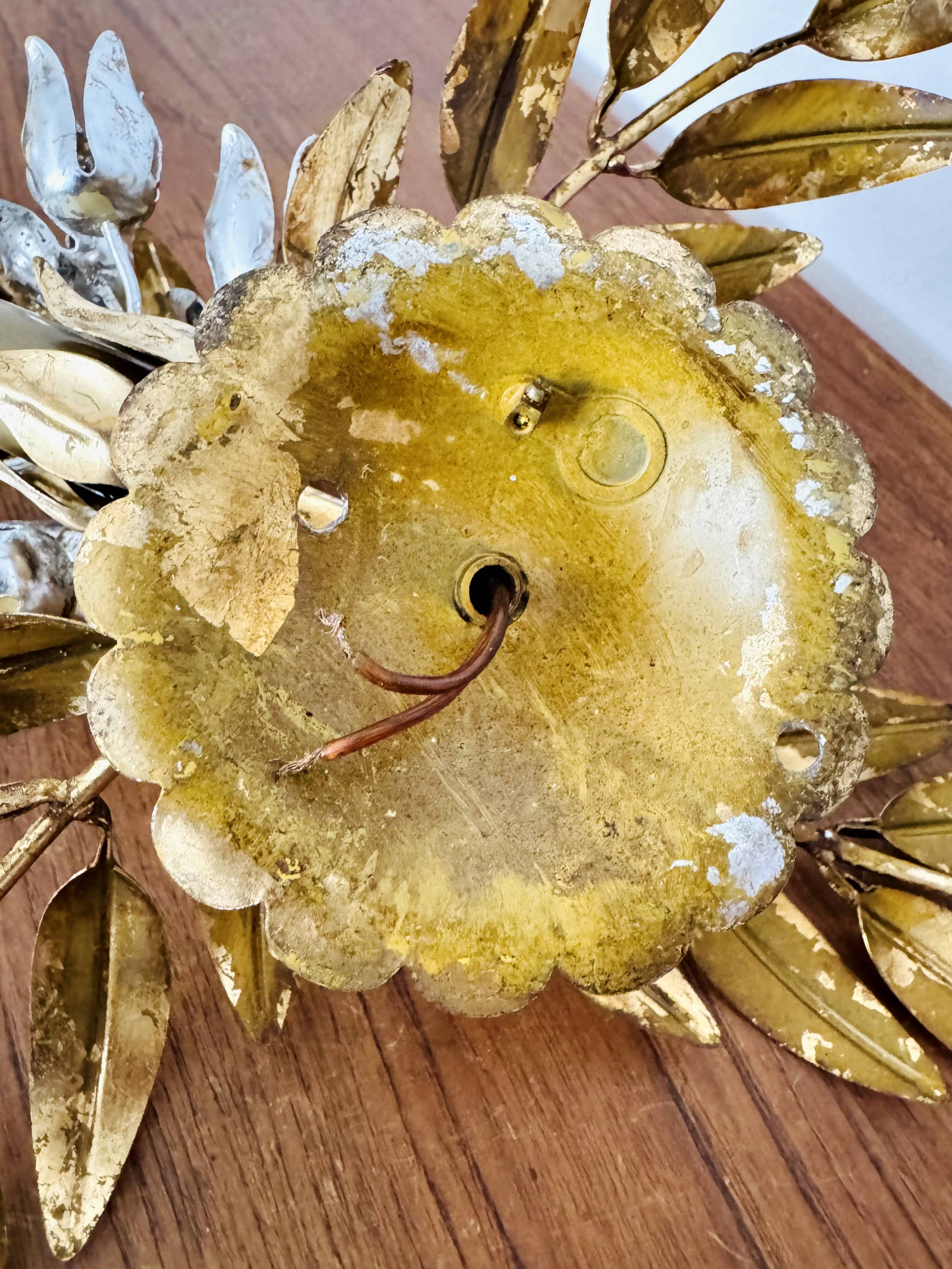 Hollywood Regency Gilded Wall Lamp by Hans Kögl