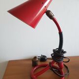 Vintage red spiral lamp