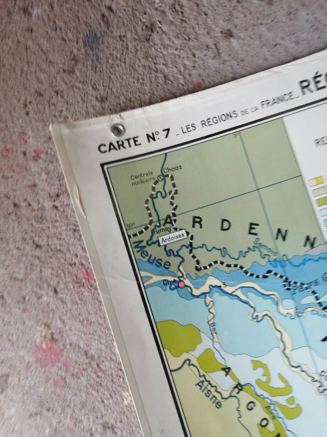 Old school map: France, North-East, Hatier Kaeppelin.