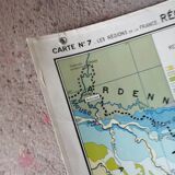 Ancienne carte scolaire : France, Nord-est, Hatier Kaeppelin.