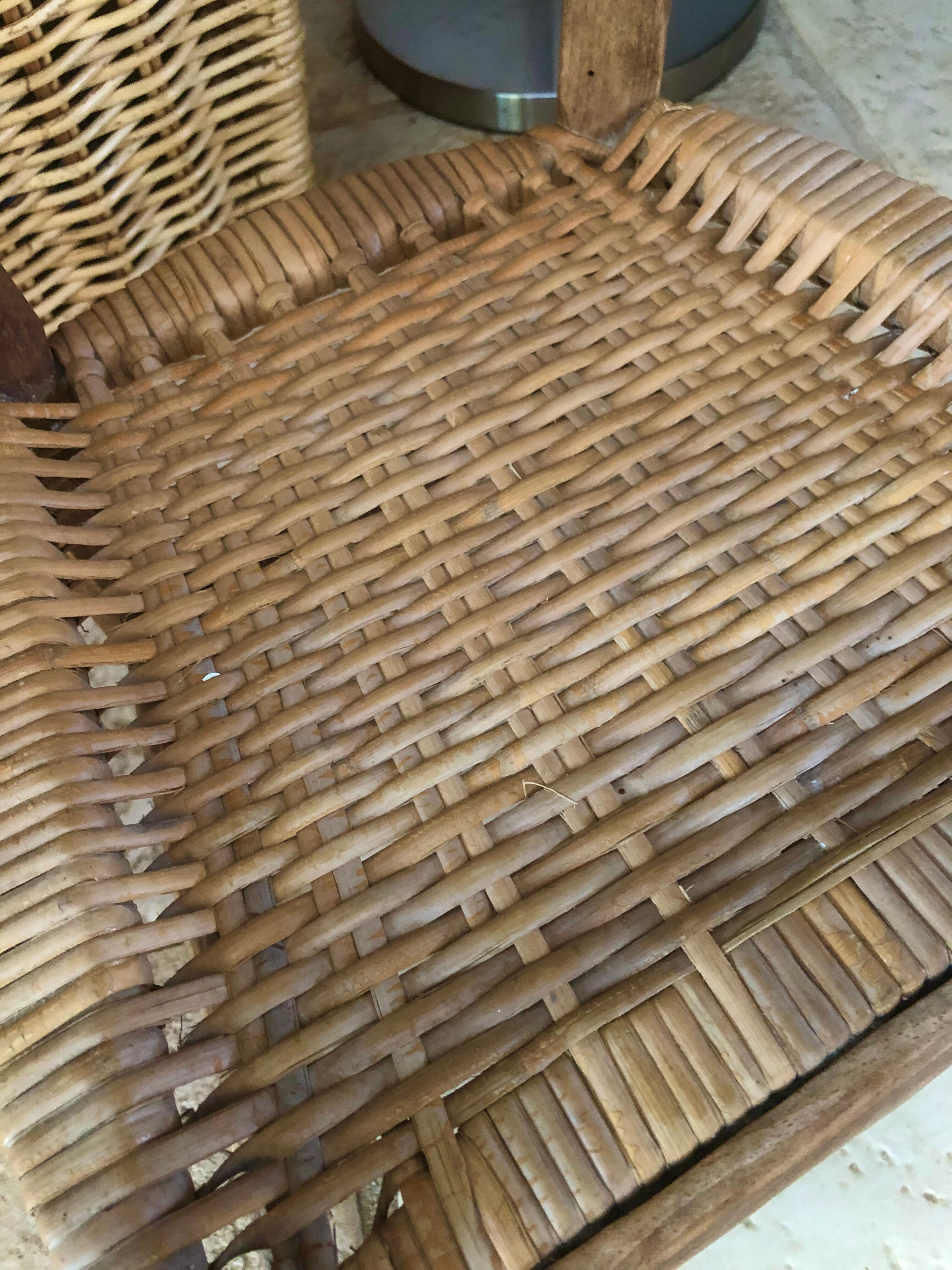 Children's chair wood and straw