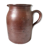 Old glazed stoneware pitcher