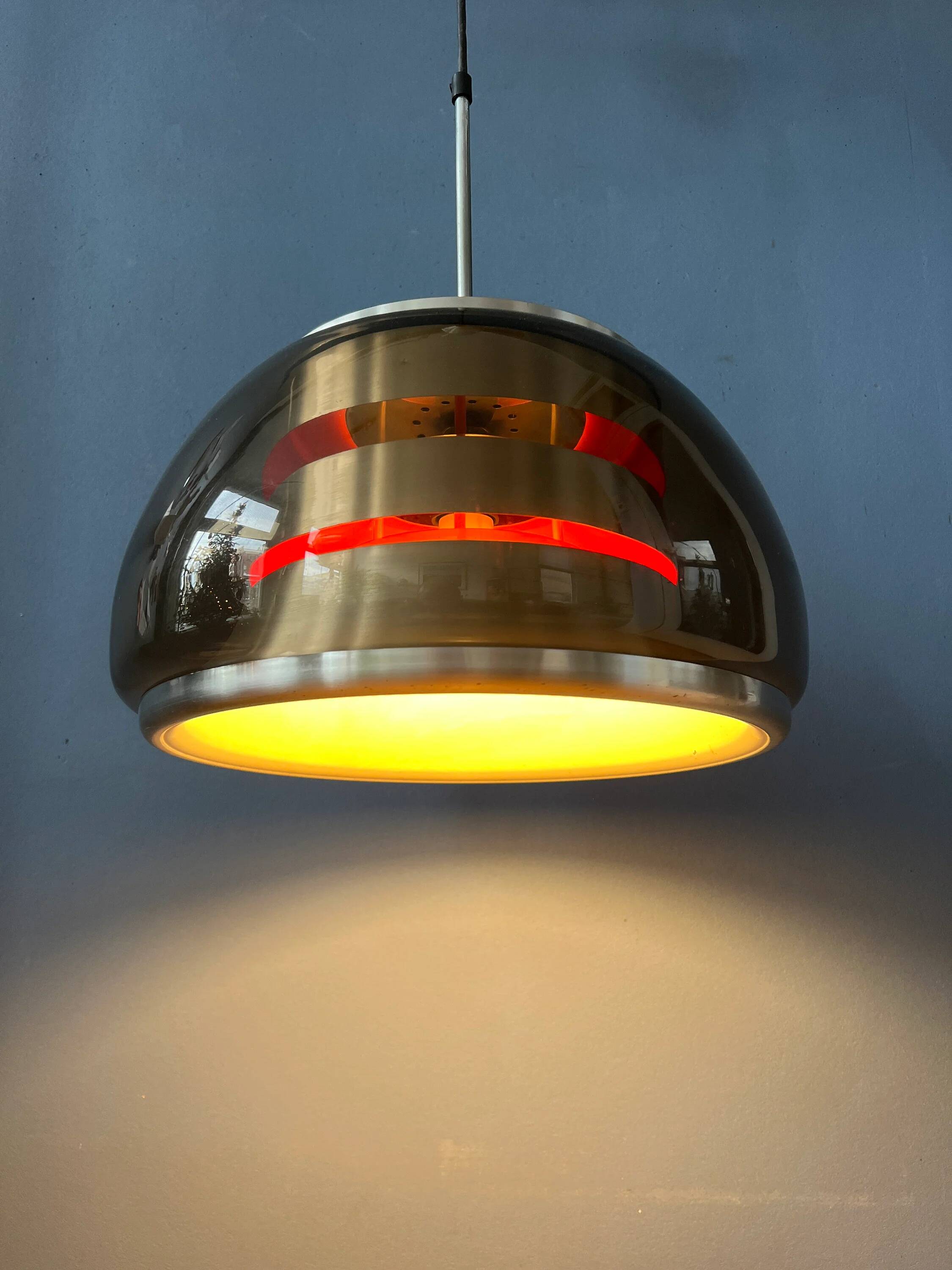 Suspension Space Age mid-century in smoked glass