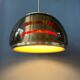 Suspension Space Age mid-century in smoked glass