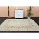 1970s vintage Turkish Oushak handmade wool cotton beige area rug 176x267