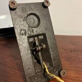 Workshop lamp in cast iron and enamelled cast iron bag