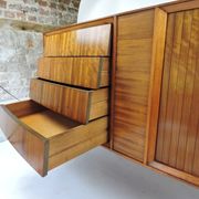 Mid-Century tambour and 4 drawer Afromosia sideboard, 1960s