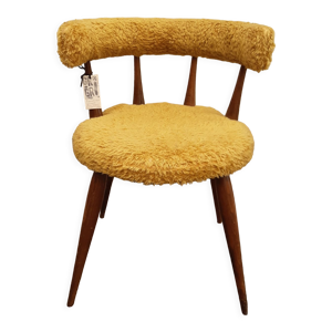 Fauteuil moumoute moutarde