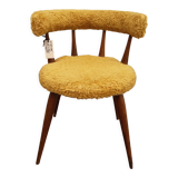 Fauteuil moumoute moutarde