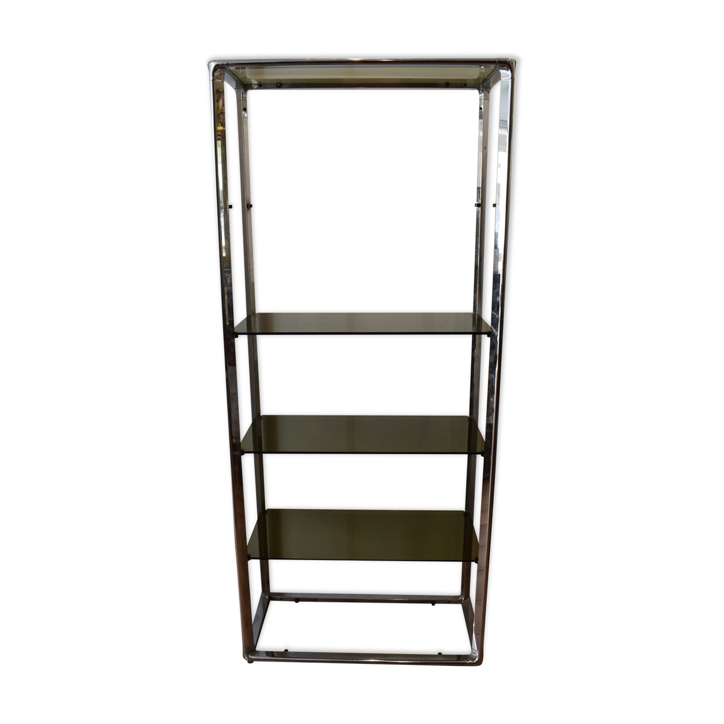 70s chrome steel shelf