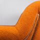 Armchair bouclé tobacco metal 70s Vintage Modern
