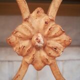 Wrought iron and marble wall console