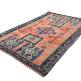 6x9 Tile Color Anatolian Kilim Rug, Turkish Kilim Rug, 174x279Cm
