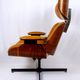 Lounge chair & son ottoman - leather & alu, xxth century