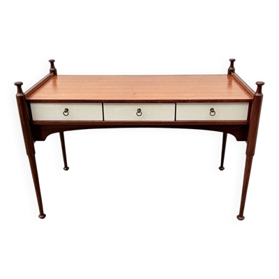 Bureau en teck, Gauthier de style scandinave, France 1970