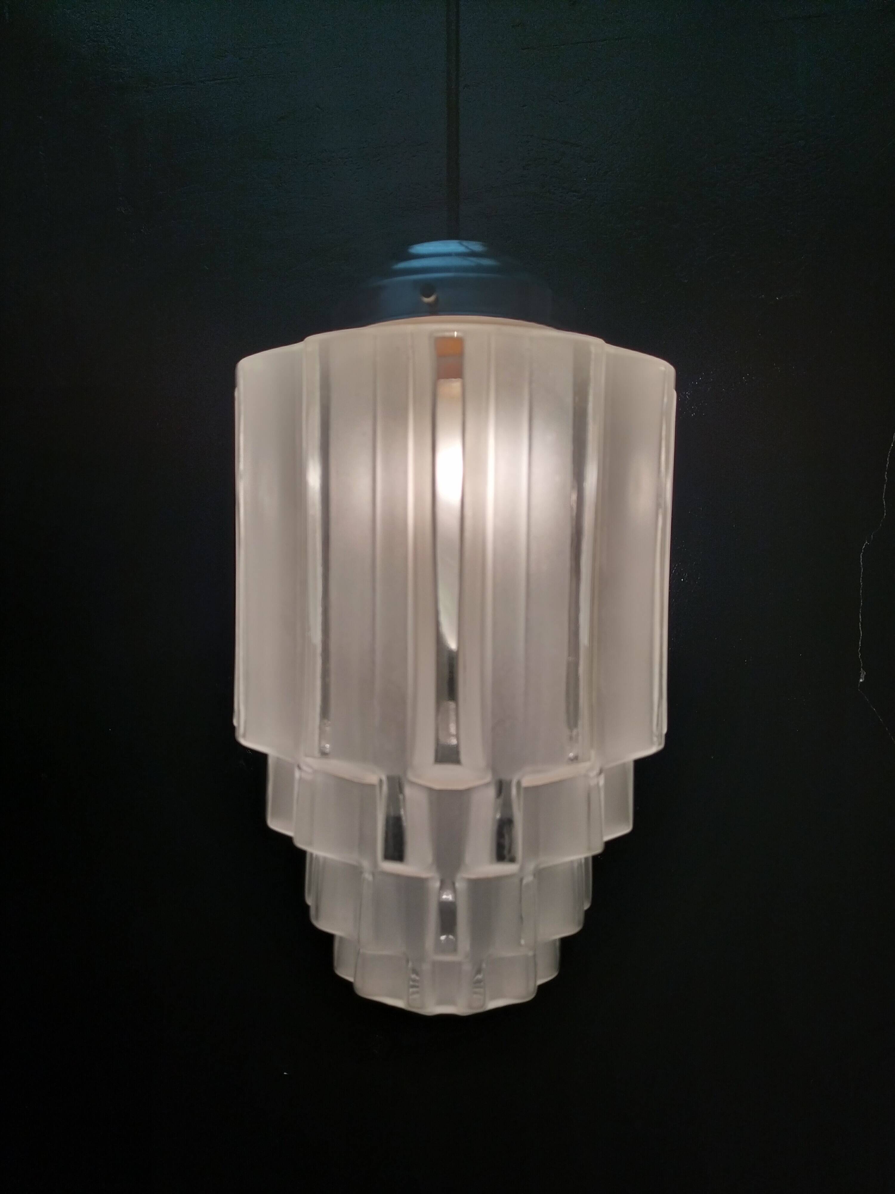 Art deco pendant light "skycraper"
