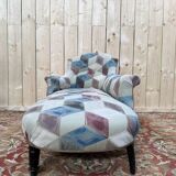 Méridienne Napoléon III tissu moderne