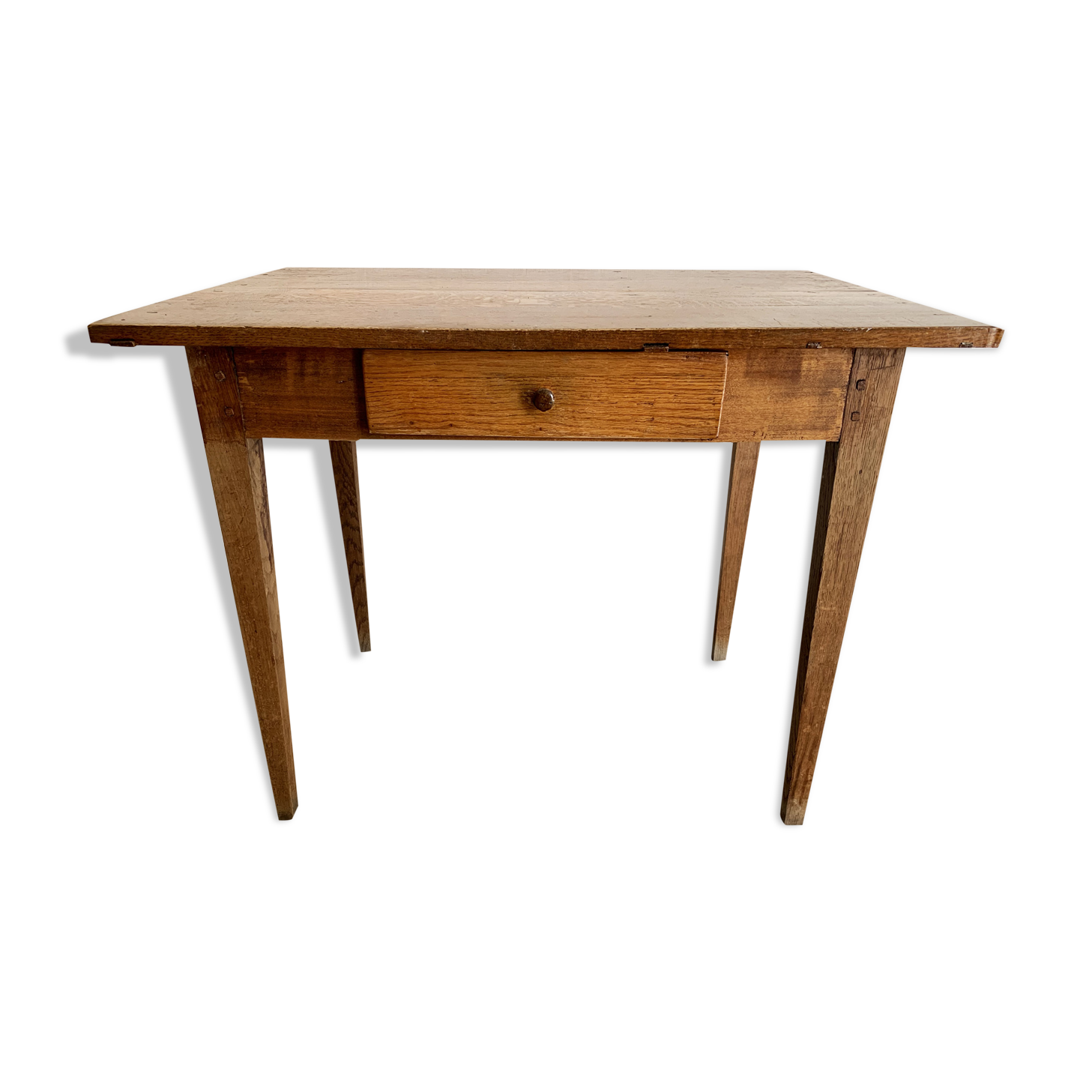 Authentic vintage farmhouse table in solid oak from the 50s and 60s