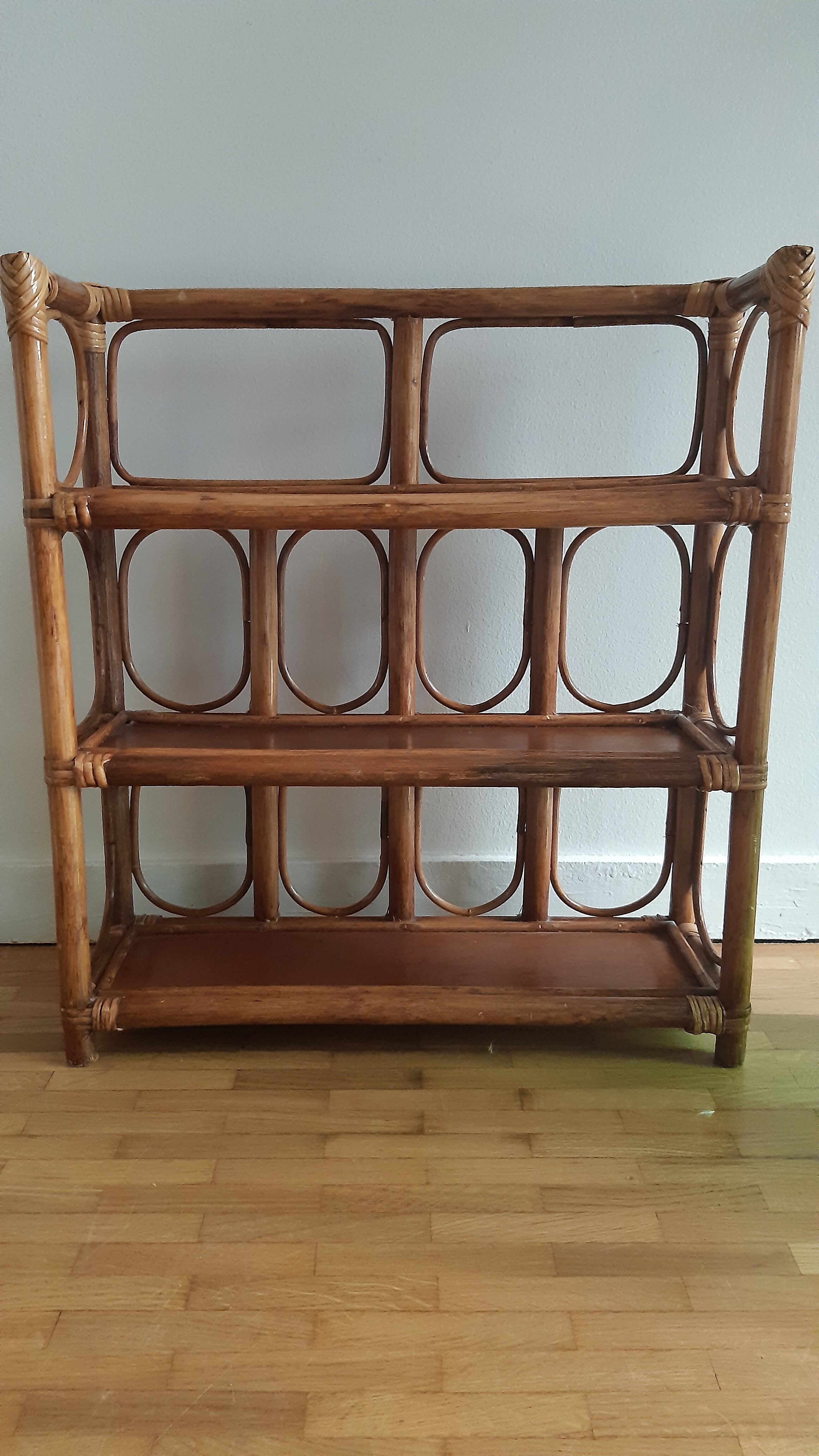 Rattan shelf