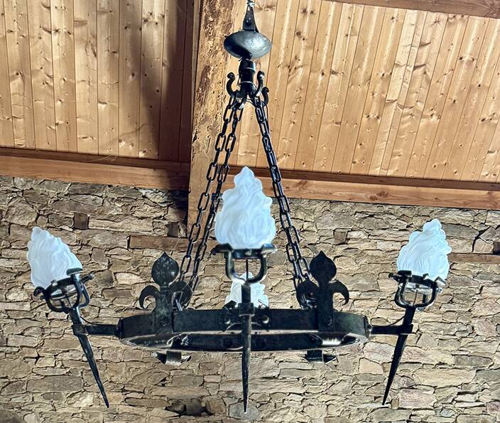 Handcrafted wrought iron chandeliers