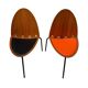 Set of "A6" chairs, Joseph-André Motte for Steiner, wood and leather, 2000s – France