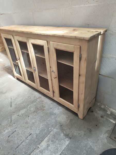 old workshop furniture four mesh doors